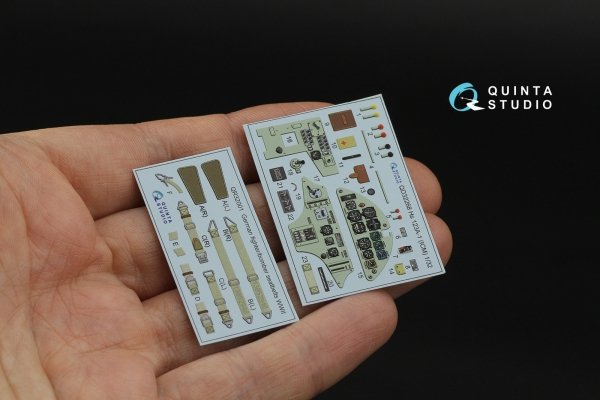 Quinta Studio QD32268 Hs 123A-1 early 3D-Printed &amp; coloured Interior on decal paper (ICM) 1/32