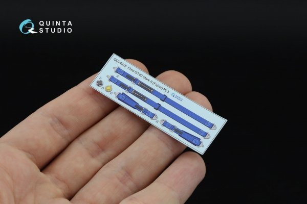 Quinta Studio QDS-24025 Ford GT40 Mark II 3D-Printed &amp; coloured Interior on decal paper (Fujimi) (Small version) 1/24