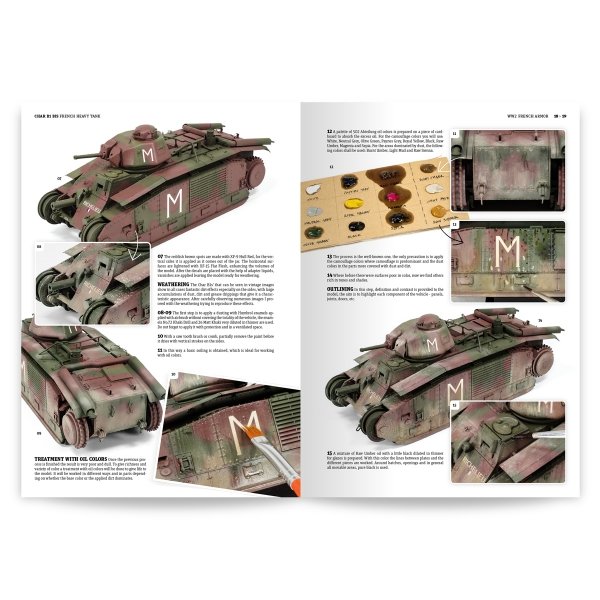 AK Interactive AK130027 FRENCH ARMOR – A GUIDE TO PAINTING &amp; WEATHERING TECHNIQUES USING TAMIYA’S FRENCH WWII AFV MODELS