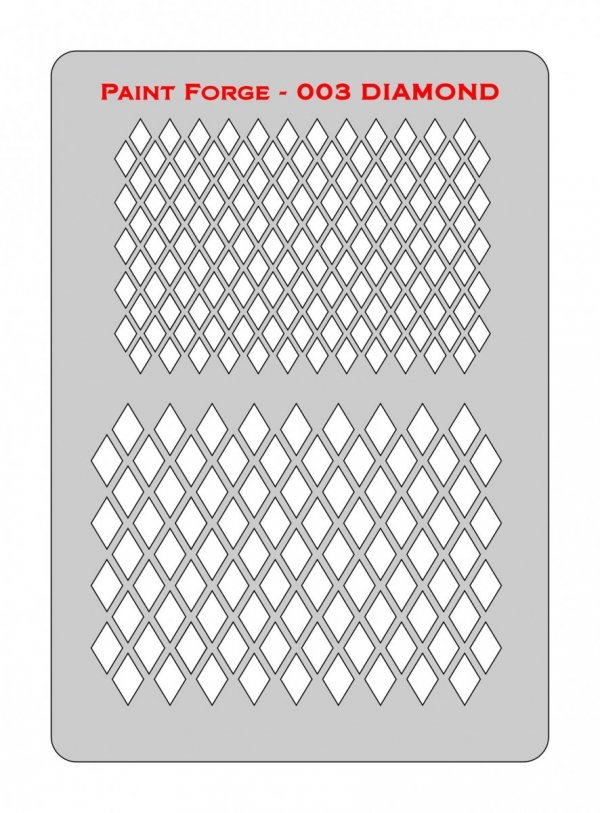 Paint Forge PFST003M STENCIL - DIAMONDS