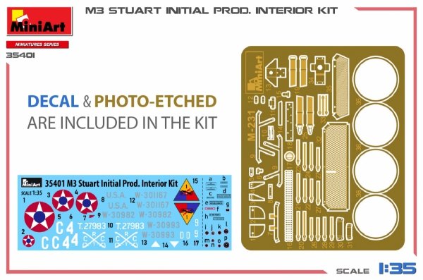 MiniArt 35401 M3 STUART INITIAL PRODUCTION 1/35