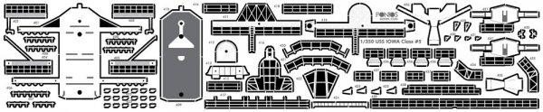 Pontos 35008F1 USS BB-62 New Jersey 1982 Detail Up Set (1:350)