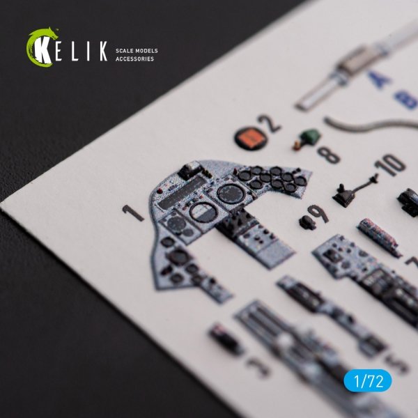 Kelik K72163 F.2A Lighting - interior 3D decals for Airfix kit (1/72)