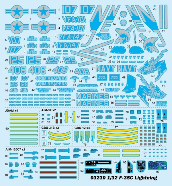 Trumpeter 03230 F-35C Lightning 1/32