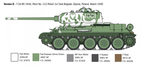 Italeri 6758 T34/85 Zavod 112 -1944 1/35