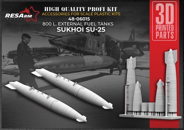 RESArm 48-06015 SU-25 SUKHOI - External fuel tanks 800 L (3D resin printing) 1/48