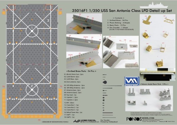 Pontos 35016F1 USS San Antonio Class LPD Detail Up Set (1:350)