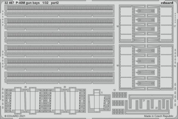 Eduard 32467 P-40M gun bays TRUMPETER 1/32 