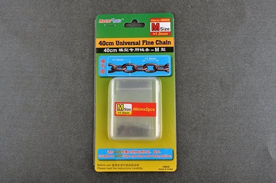 Trumpeter 08009 40CM Universal Fine Chain M Size 1.0mmX1.8mm łańcuszek modelarski