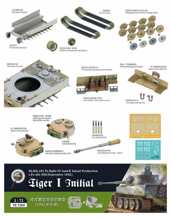 Border Model TK-7204 Tiger I Initial 1/72