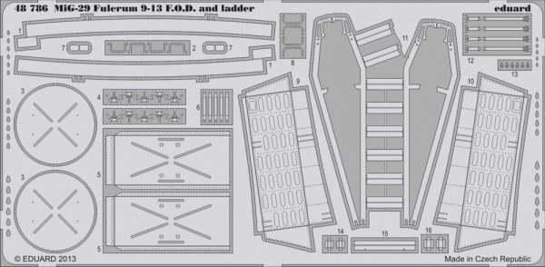 Eduard 48786 MiG-29 9-13 F. O.D. and ladder 1/48 GREAT WALL HOBBY