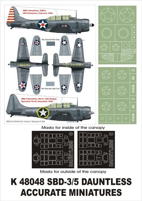 Montex K48048 SBD-3 Dauntless 1/48