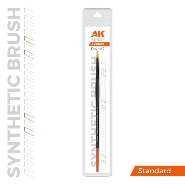 AK Interactive AKB009 AK SYNTHETIC BRUSH – ROUND 2