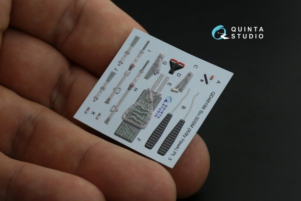 Quinta Studio QD48212 Su-30MKK 3D-Printed &amp; coloured Interior on decal paper (KittyHawk) 1/48