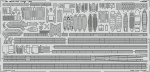 Eduard 53240 HMS Exeter railings 1/350 TRUMPETER