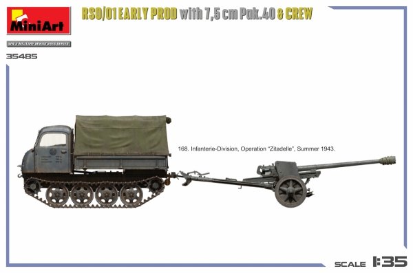 MiniArt 35485 RSO/01 Early Prod. with 7,5 cm Pak.40 &amp; Crew 1/35