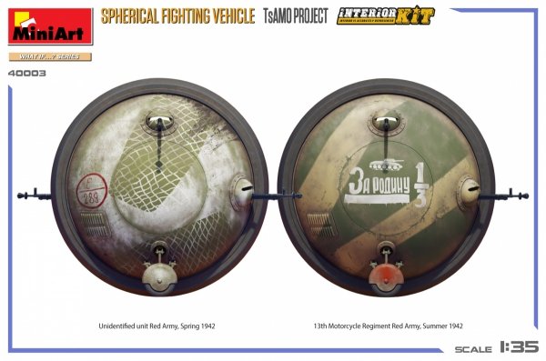 MiniArt 40003 SPHERICAL FIGHTING VEHICLE. TsAMO PROJECT. INTERIOR KIT 1/35