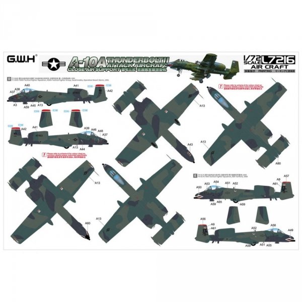 Great Wall Hobby L7216 USAF Fairchild Republic A-10A Thunderbolt II 1/72