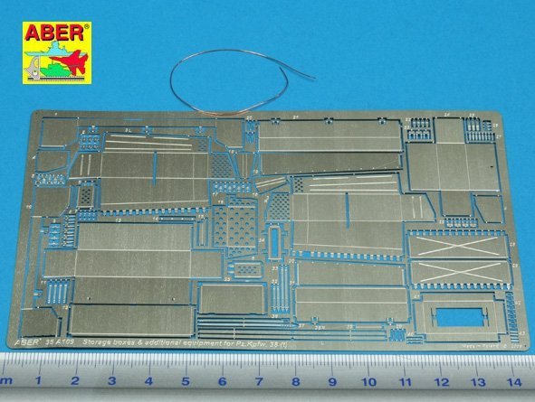 Aber 35A109 Storage boxes and additional equipment for german tank Pz.Kpfw. 38 (t) (1:35)