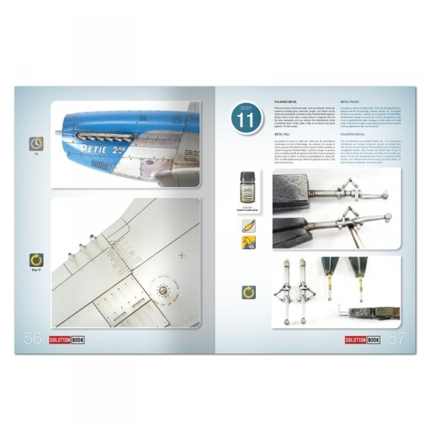 AMMO by Mig Jimenez SOLUTION BOOK 27 - How to Paint Metal Finished Aircraft (English, Spanish, French &amp; German)