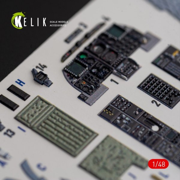 KELIK K48018 A-10C &quot;Thunderbolt II&quot; interior 3D decals for Italeri kit 1/48