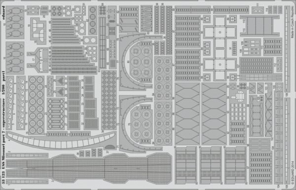 Eduard 53123 USS Missouri part 7 - superstructure TRUMPETER 1/200