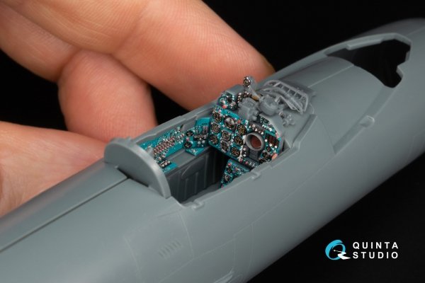 Quinta Studio QD+48577 MiG-21MF Fishbed-J (Moscow plant) 3D-Printed &amp; coloured Interior on decal paper (Eduard) (with 3D-printed resin parts) 1/48