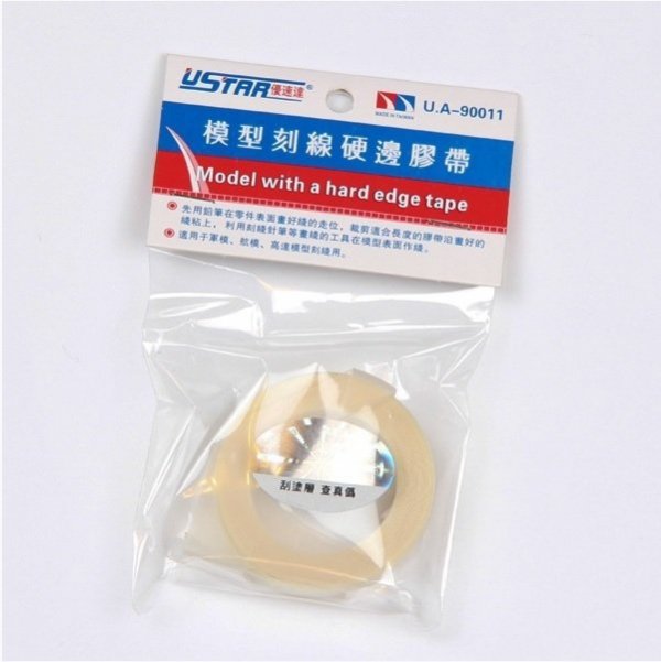 UStar UA-90011-W Scribing Guide Tape w/Hard Edges - White (Width: 9mm; Length: 3m)