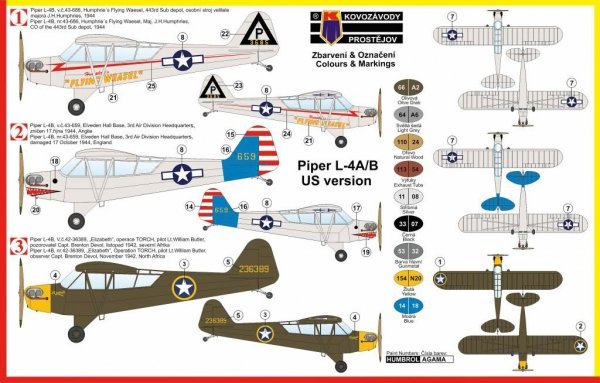 Kozavody Prostejov KPM0040 Piper L-4A/B (1:72)