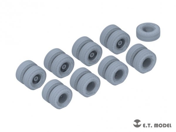 E.T. Model P35-119 US M747 Heavy Equipment Semi-Trailer Sagged wheels For Meng Kit 1/35