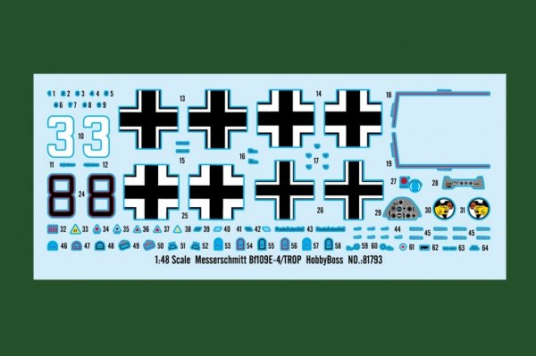 Hobby Boss 81793 Messerschmitt Bf109E-4/TROP 1/48