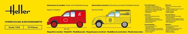 Heller 58701 Starter Kit - Citroen 2CV AZU-B 250 Fourgonnette 1/24