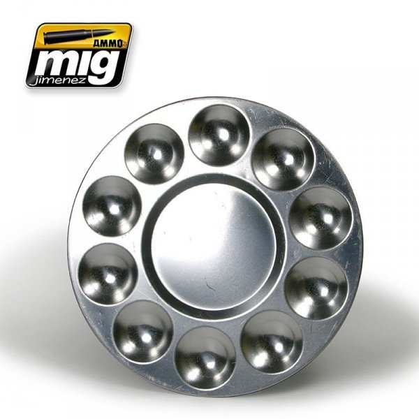 AMMO of Mig Jimenez 8009 ALUMINIUM PALLET (10 WELLS)