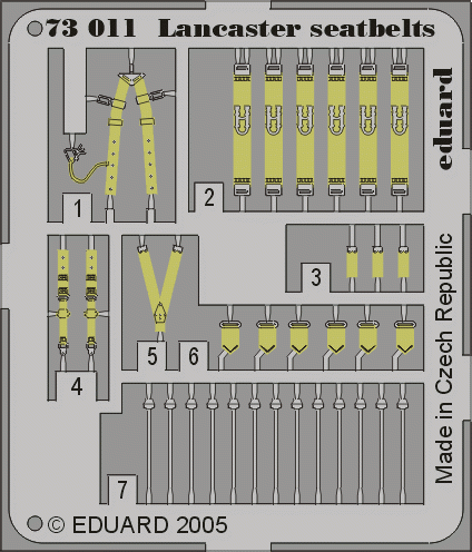 Eduard 73011 Lancaster seatbelts 1/72