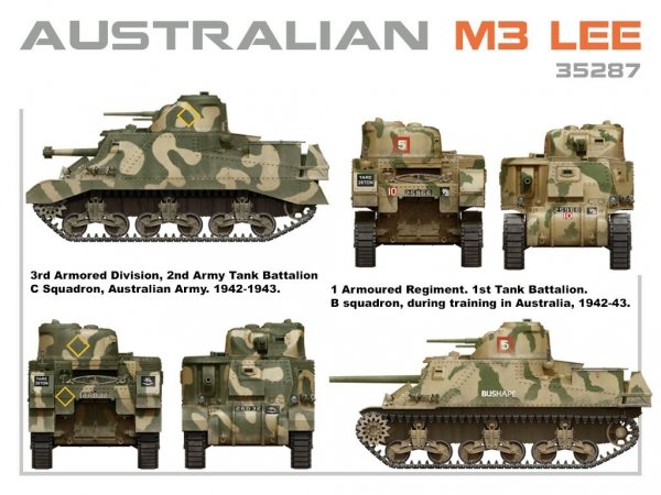 MiniArt 35287 AUSTRALIAN M3 LEE. INTERIOR KIT 1/35