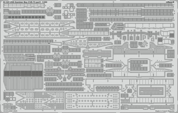 Eduard 53323 USS Gambier Bay CVE-73 part 1 HASEGAWA 1/350