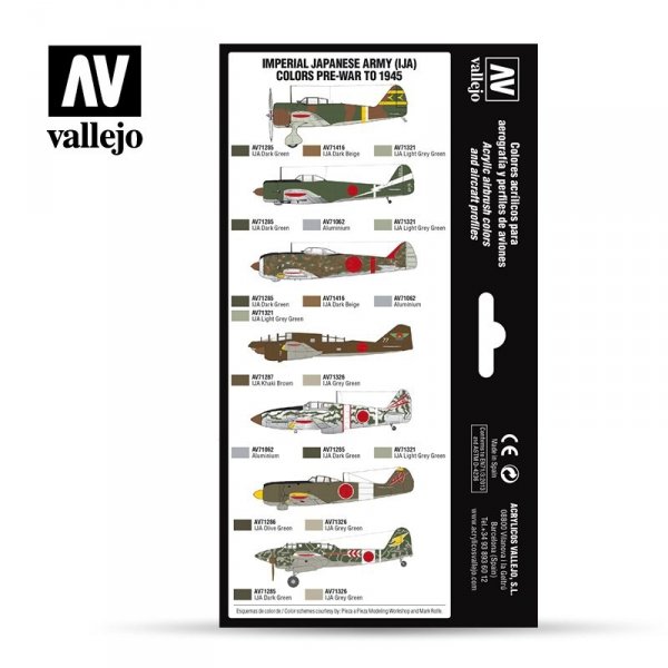 Vallejo 71152 IMPERIAL JAPANESE ARMY (IJA) COLORS PRE-WAR TO 1945 8 pcs