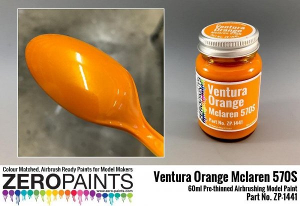 Zero Paints ZP-1441 Mclaren 570S Ventura Orange (Pearl) Paint 60ml