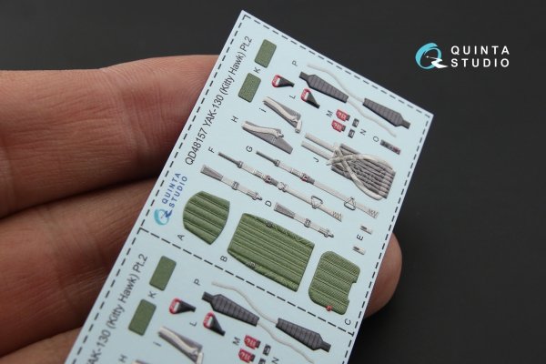 Quinta Studio QD48157 Yak-130 3D-Printed coloured Interior on decal paper (for KittyHawk kit) 1/48
