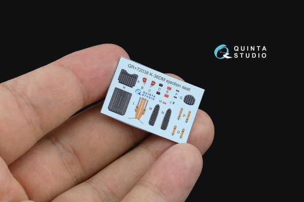 Quinta Studio QD+72117 Su-24MR 3D-Printed coloured Interior on decal paper (Zvezda) (with 3D-printed resin part) 1/72