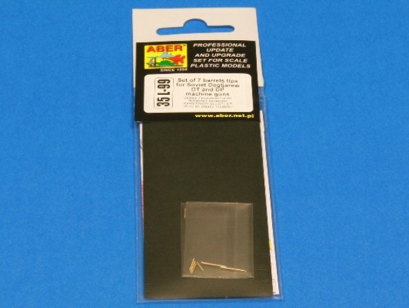 Aber 35L-099 Set of 7 barrels tips for Soviet Degtijarew DT and DP machine guns (1:35)	