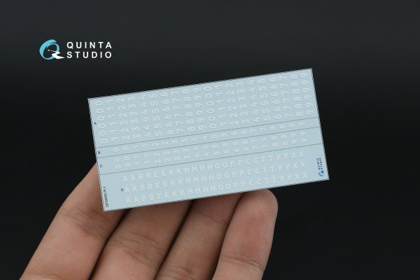 Quinta Studio QP35005 Typesetting Russian military license plates -1993-Present (State Standart 50577-93) (All kits) 1/35