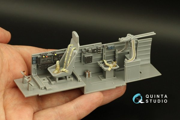 Quinta Studio QD32167 Ju 87D/G 3D-Printed &amp; coloured Interior on decal paper (Hasegawa) 1/32
