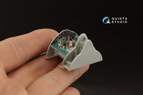 Quinta Studio QD48318 F4F-3 late 3D-Printed &amp; coloured Interior on decal paper (Hobby Boss) 1/48