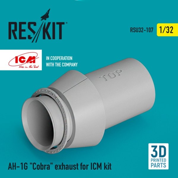 RESKIT RSU32-0107 AH-1G &quot;COBRA&quot; EXHAUST FOR ICM KIT 1/32