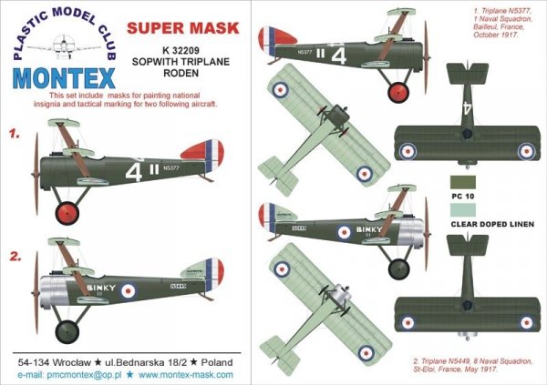 Montex K32209 SOPWITH TRIPLANE 1/32