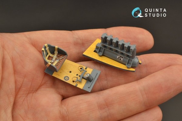Quinta Studio QD48235 Pfalz D.IIIa 3D-Printed &amp; coloured Interior on decal paper (Eduard) 1/48