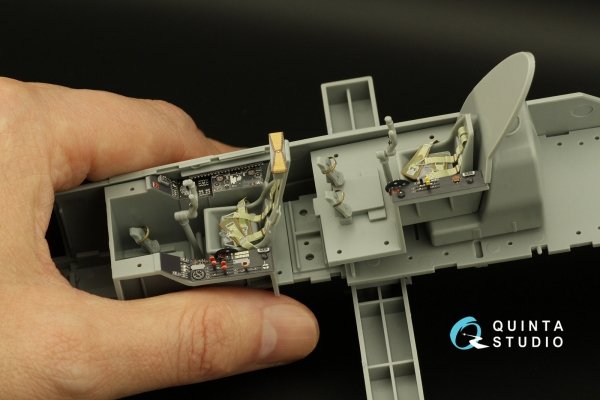 Quinta Studio QD32160 Do 335A-10 3D-Printed &amp; coloured Interior on decal paper (HK models) 1/32
