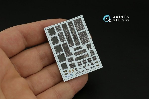 Quinta Studio QDS-35099 AH-64E 3D-Printed &amp; coloured Interior on decal paper (Takom) (Small version) 1/35