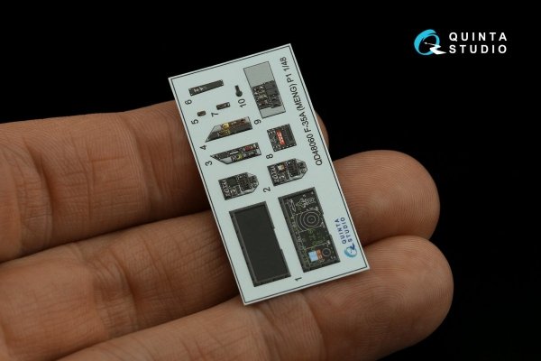 Quinta Studio QD48060 F-35A 3D-Printed &amp; coloured Interior on decal paper (Meng) 1/48